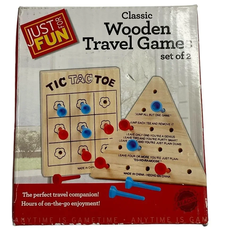 IOB Just for Fun Classic Wooden Travel Games